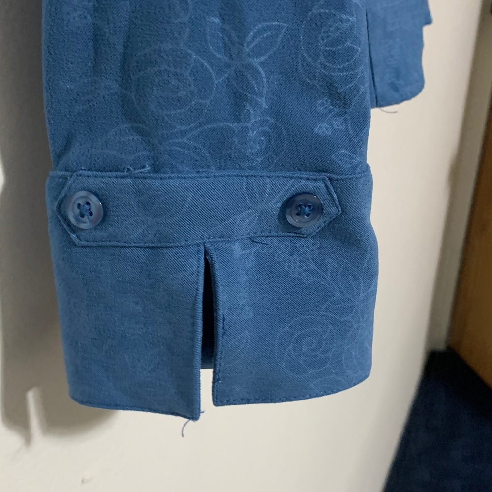 Cascade Blue Long Sleeve Button-Up Shirt - Picture 3 of 7